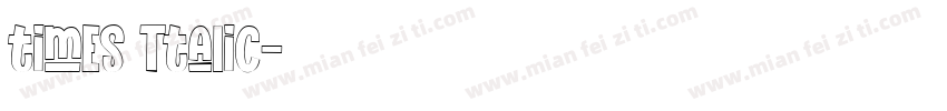 times Ttalic字体转换